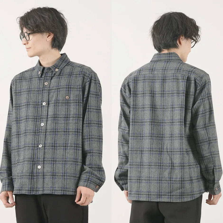Shirts^RE MADE IN TOKYO JAPAN / Craft Wool Check CPO Button Down Shirt