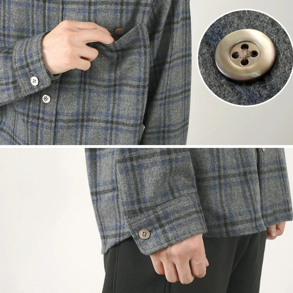 Shirts^RE MADE IN TOKYO JAPAN / Craft Wool Check CPO Button Down Shirt