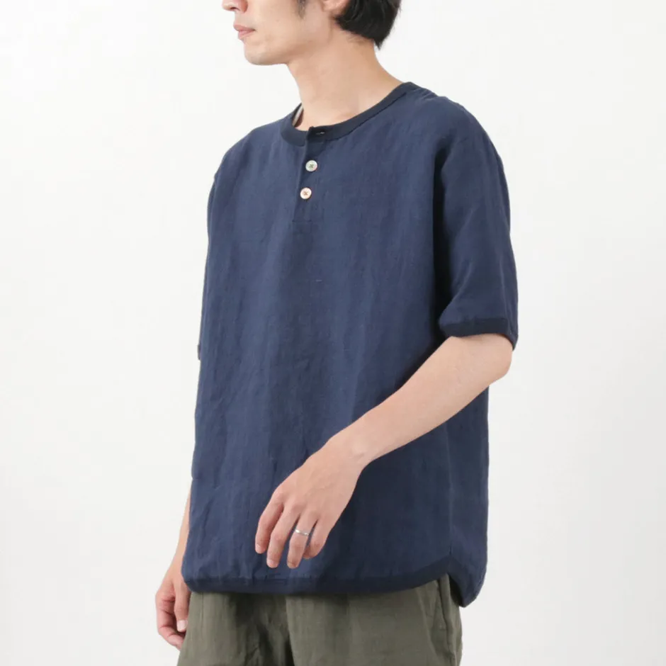 T-Shirts^RE MADE IN TOKYO JAPAN / French Linen Henley Neck T-Shirt