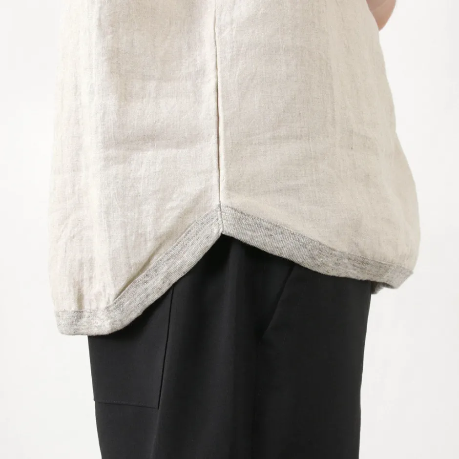 T-Shirts^RE MADE IN TOKYO JAPAN / French Linen Henley Neck T-Shirt