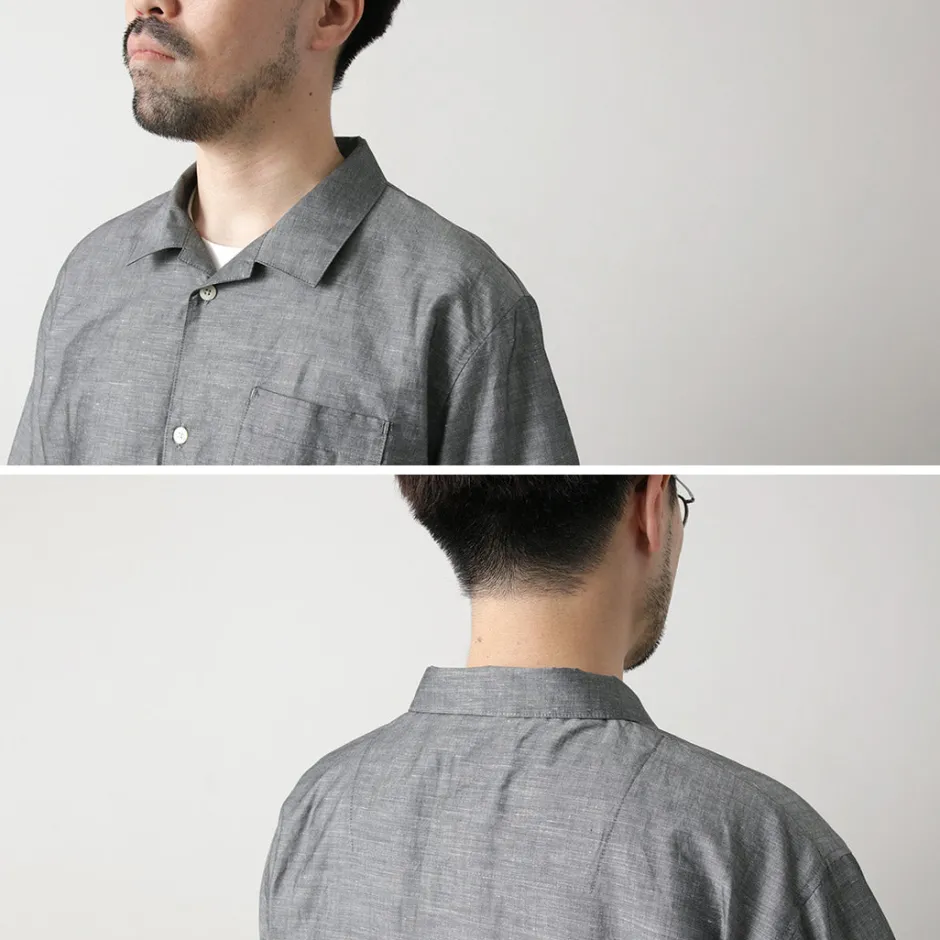 Shirts^RE MADE IN TOKYO JAPAN / Herdmans Linen Open Collar Shirt