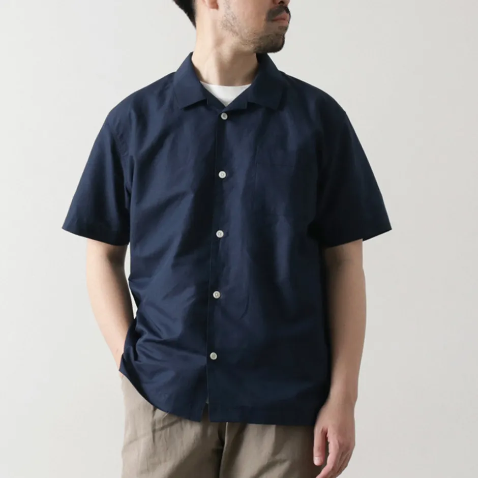 Shirts^RE MADE IN TOKYO JAPAN / Herdmans Linen Open Collar Shirt