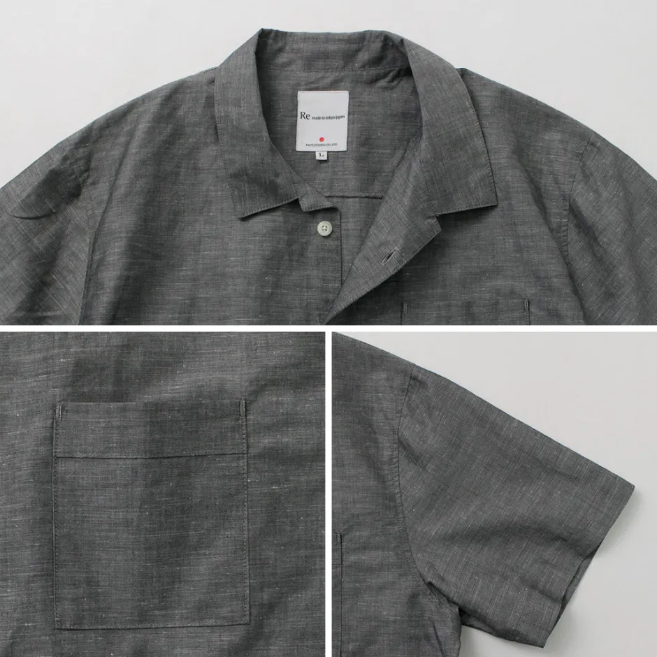 Shirts^RE MADE IN TOKYO JAPAN / Herdmans Linen Open Collar Shirt