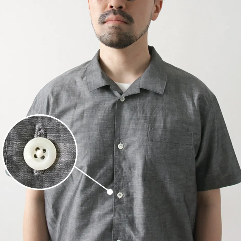 Shirts^RE MADE IN TOKYO JAPAN / Herdmans Linen Open Collar Shirt