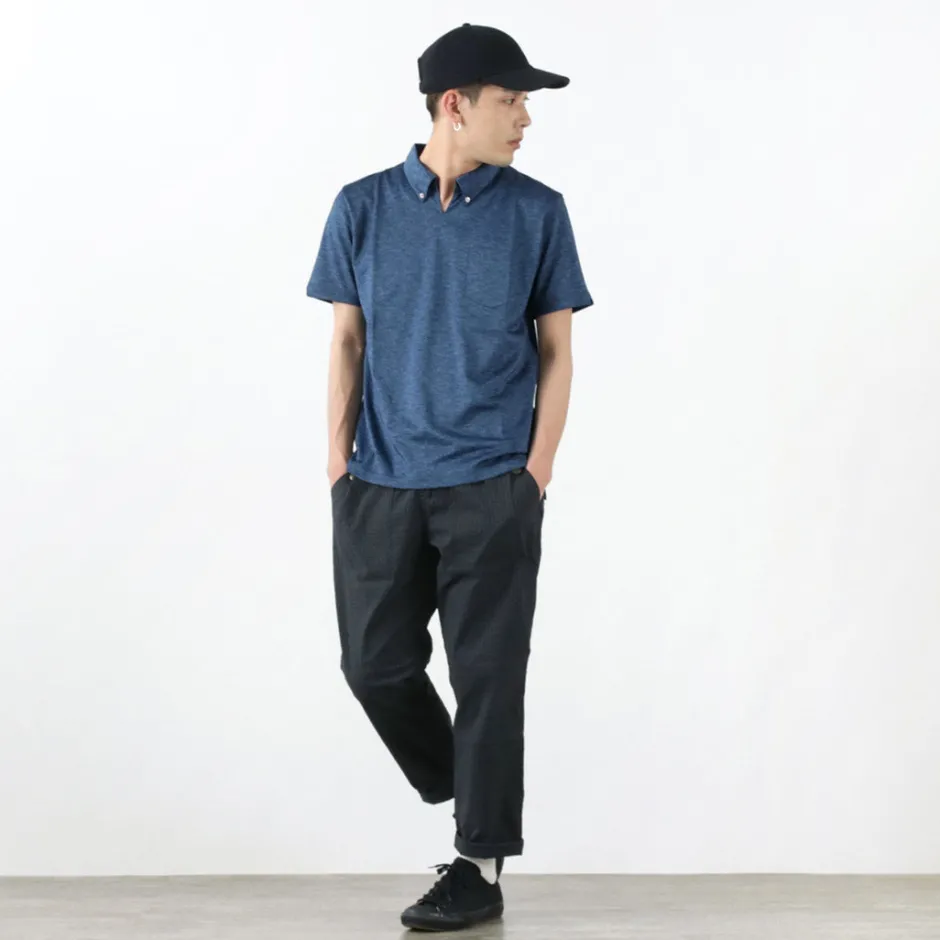 T-Shirts^RE MADE IN TOKYO JAPAN / Indigo Kanoko Button Down Skipper BD Skipper