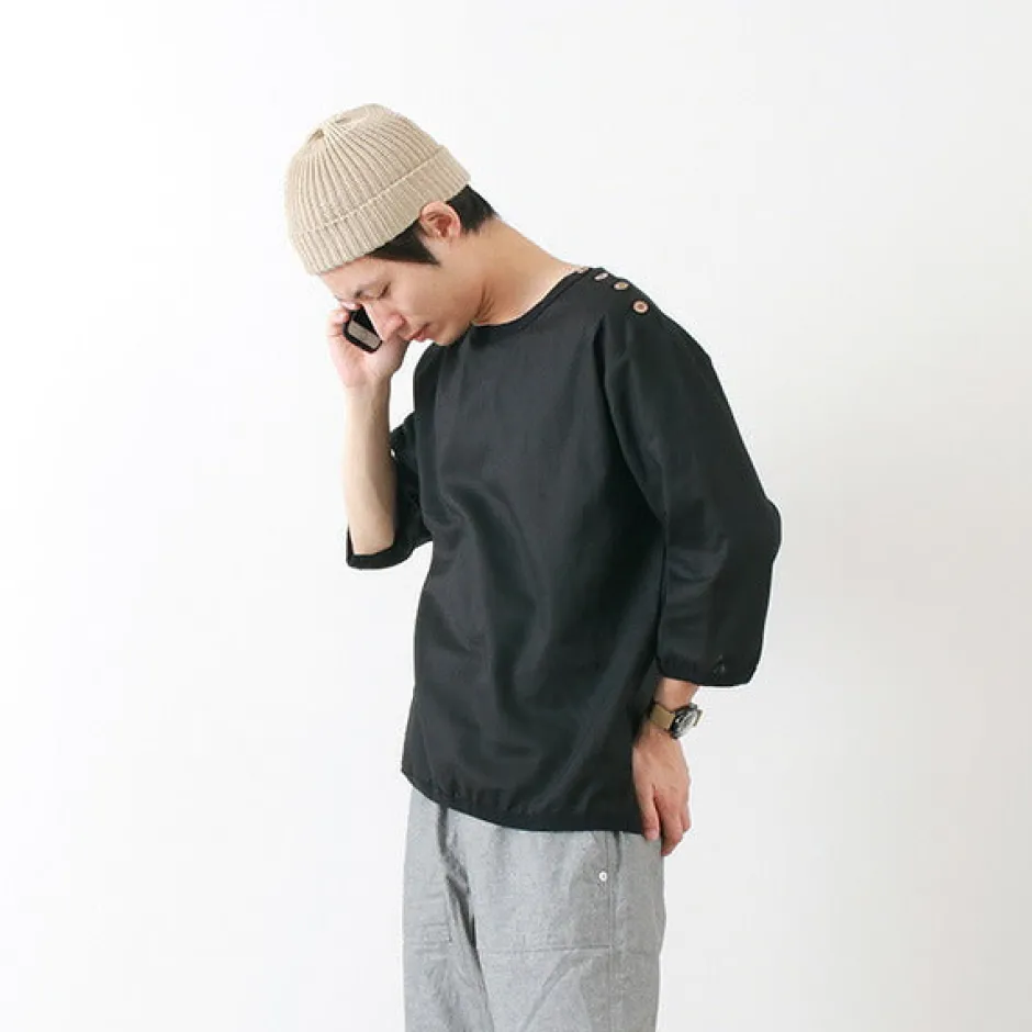 Shirts^RE MADE IN TOKYO JAPAN / Linen Canvas Button Basque / 7 Minute Sleeve