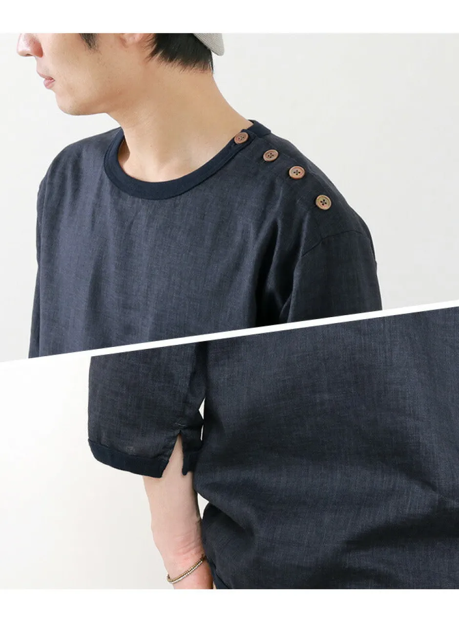 Shirts^RE MADE IN TOKYO JAPAN / Linen Canvas Button Basque / 7 Minute Sleeve