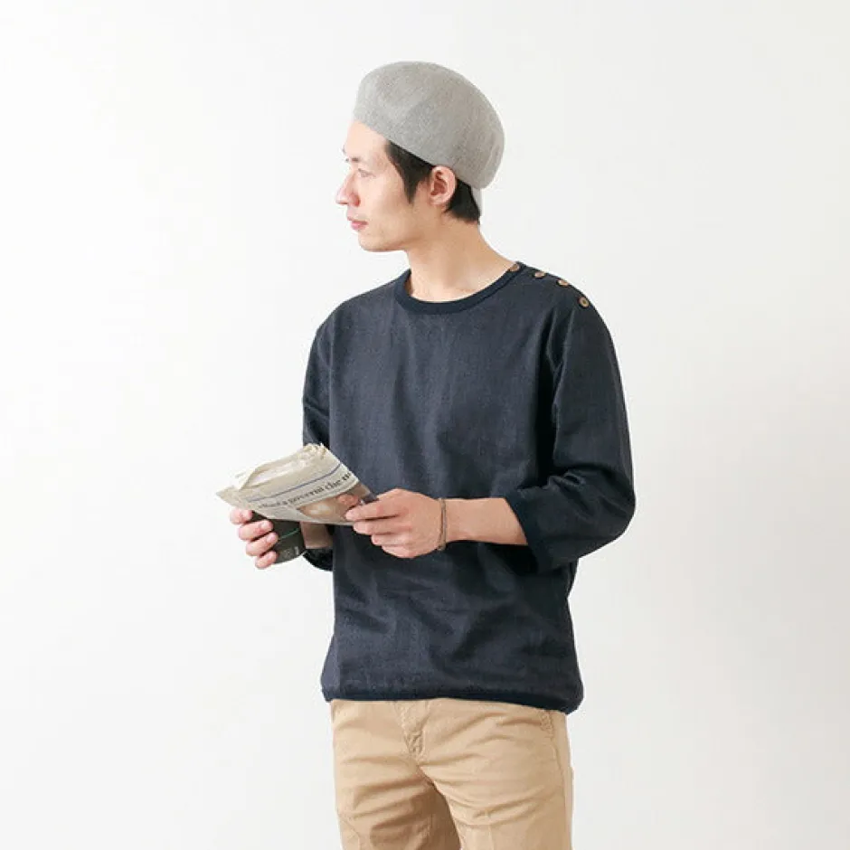 Shirts^RE MADE IN TOKYO JAPAN / Linen Canvas Button Basque / 7 Minute Sleeve