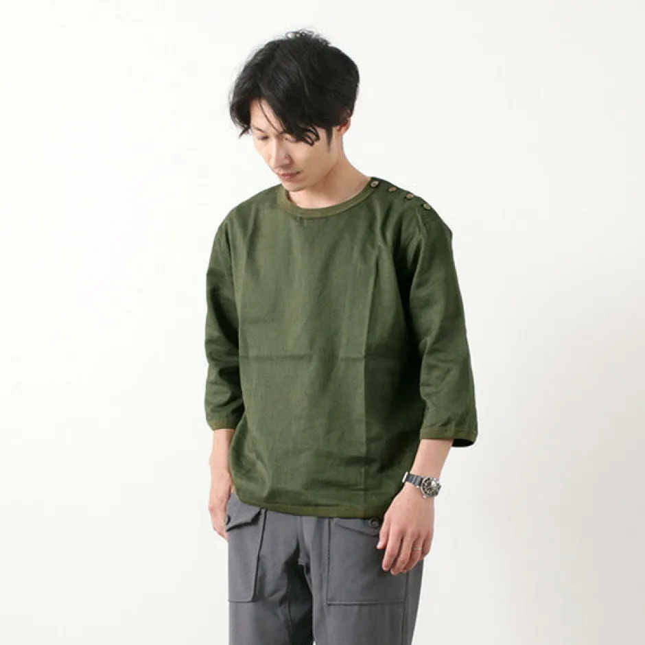 Shirts^RE MADE IN TOKYO JAPAN / Linen Canvas Button Basque / 7 Minute Sleeve