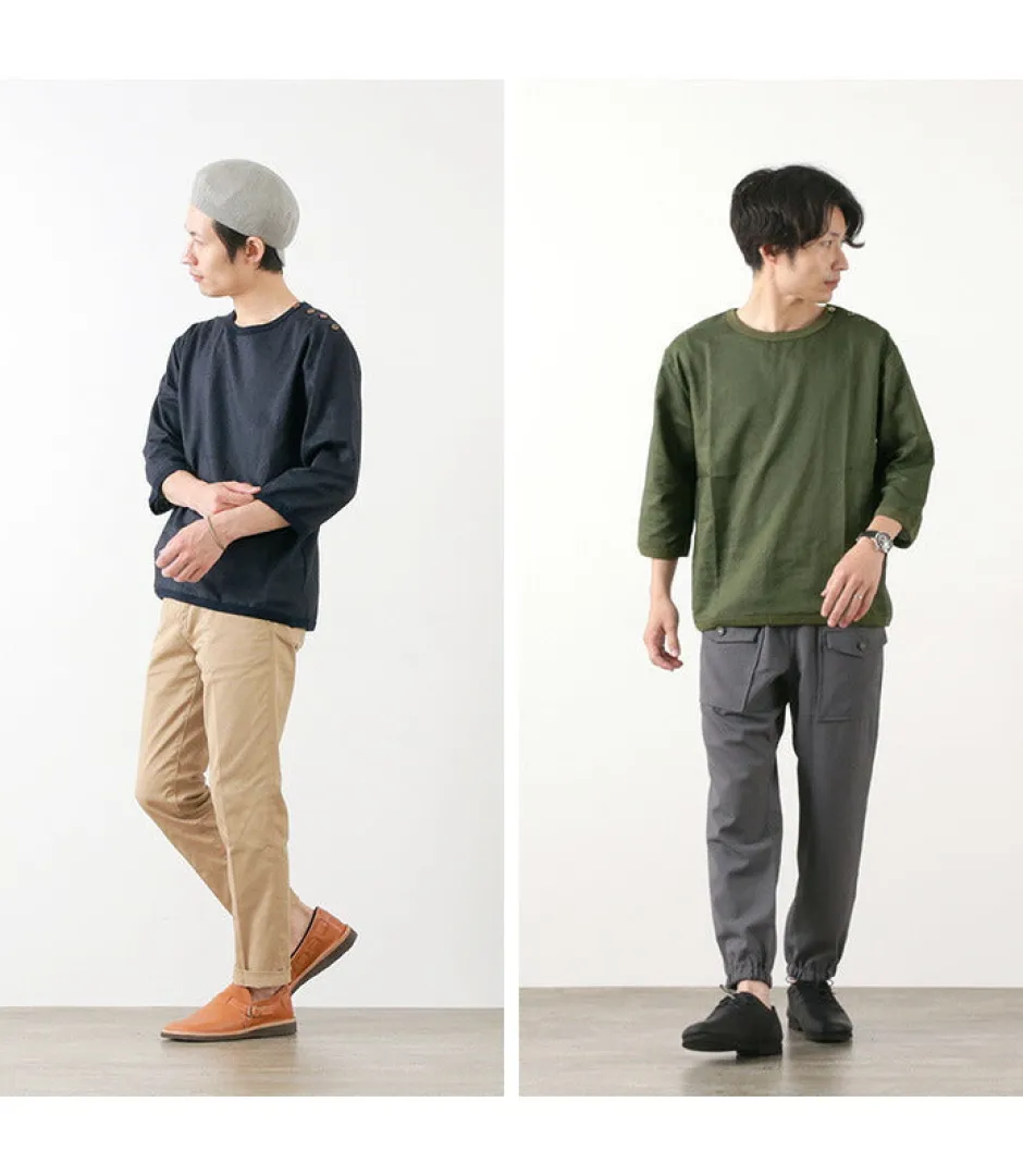 Shirts^RE MADE IN TOKYO JAPAN / Linen Canvas Button Basque / 7 Minute Sleeve