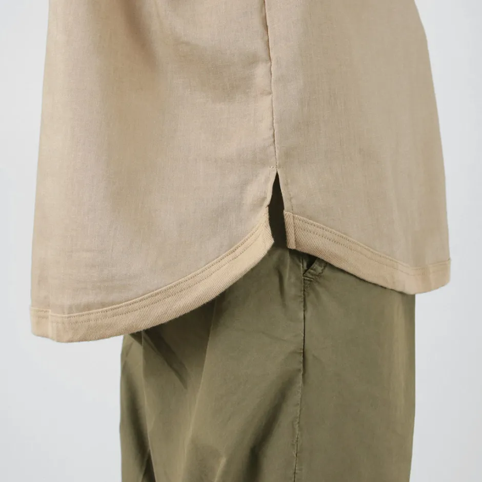 T-Shirts^RE MADE IN TOKYO JAPAN / Linen Canvas Henry Neck T-Shirt