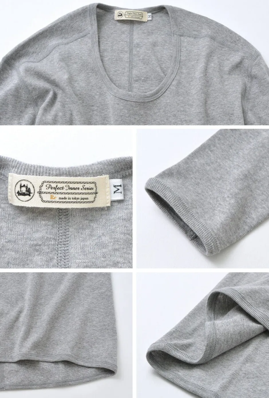 T-Shirts^RE MADE IN TOKYO JAPAN / Long Sleeve Perfect Innerwear U Neck