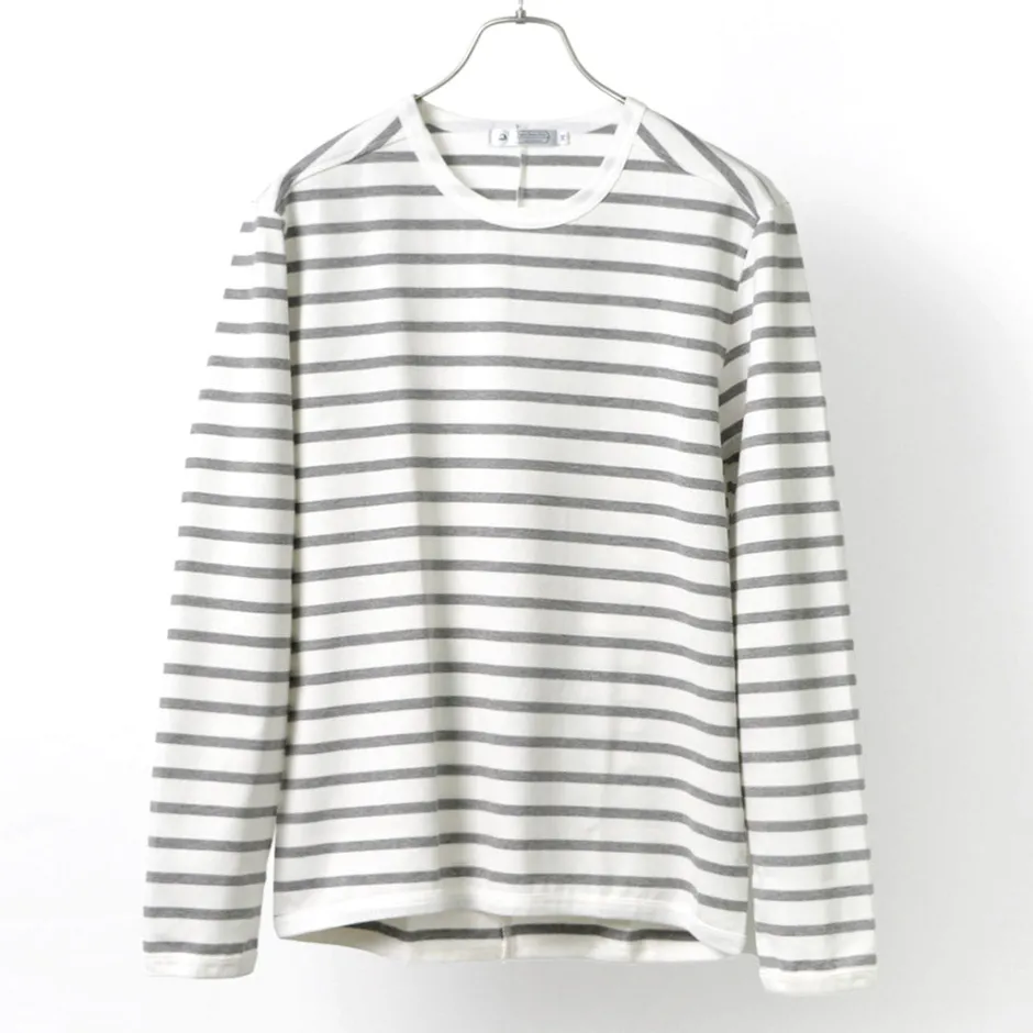 T-Shirts^RE MADE IN TOKYO JAPAN / Perfect Inner Giza Cotton Striped Crew Neck L/S T-Shirt