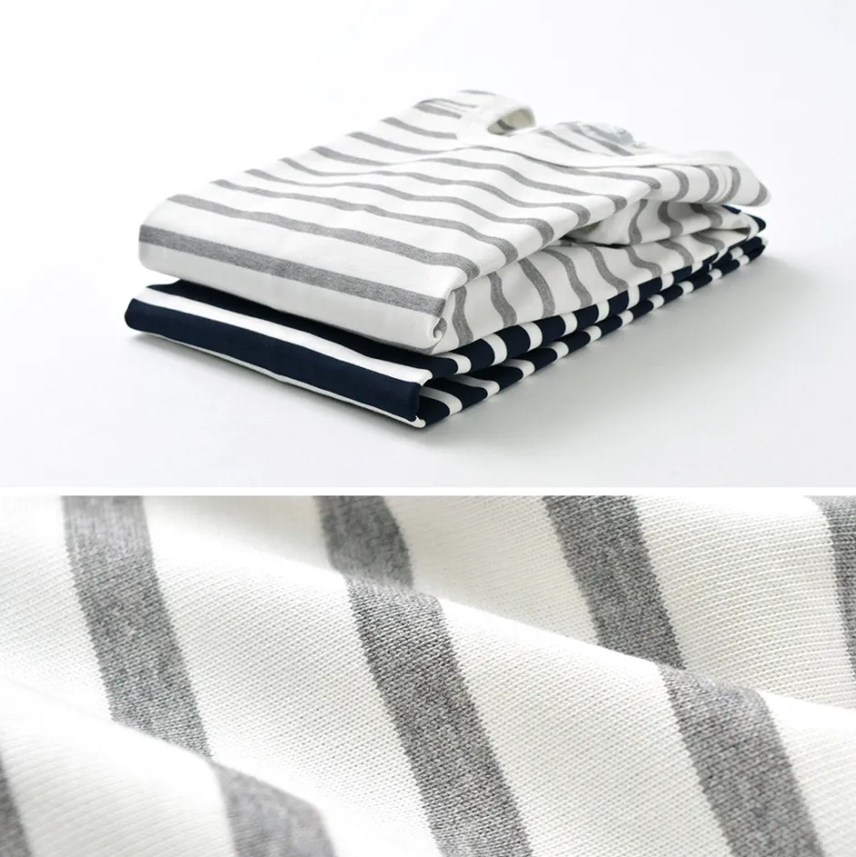 T-Shirts^RE MADE IN TOKYO JAPAN / Perfect Inner Giza Cotton Striped Crew Neck L/S T-Shirt