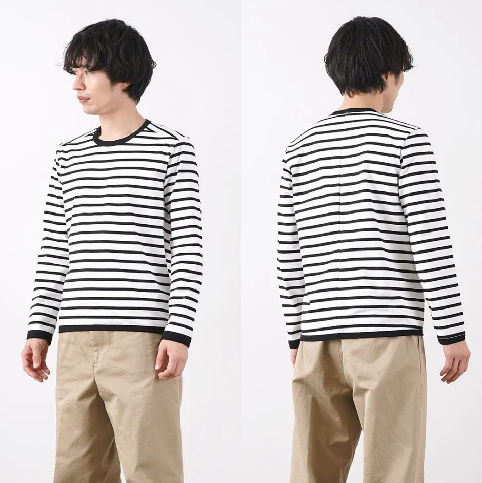 T-Shirts^RE MADE IN TOKYO JAPAN / Perfect Inner Giza Cotton Striped Crew Neck L/S T-Shirt