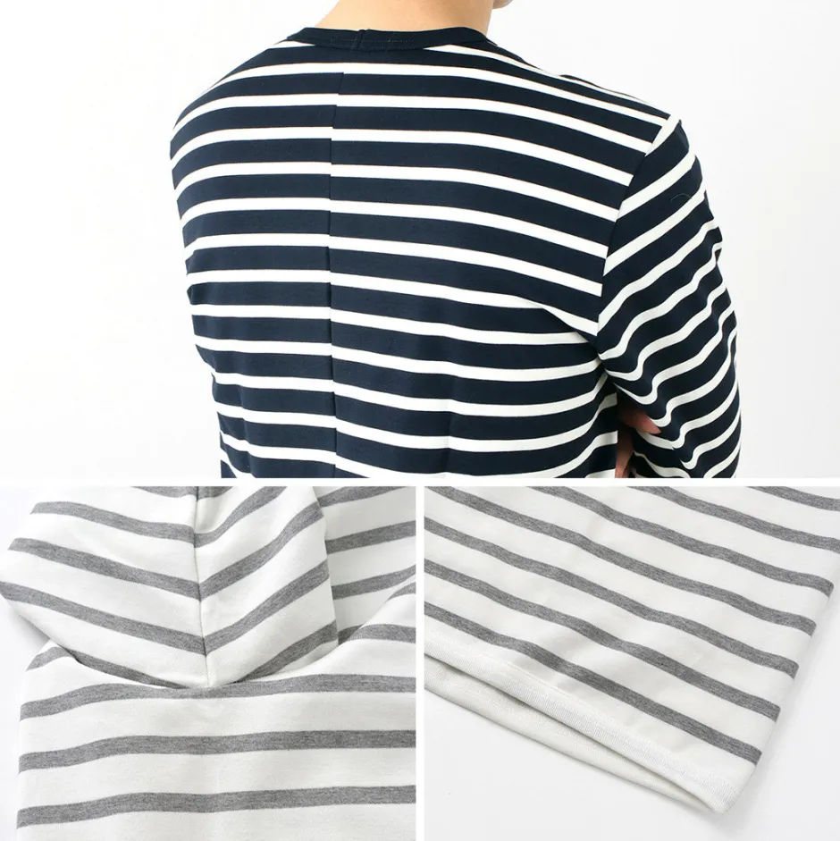 T-Shirts^RE MADE IN TOKYO JAPAN / Perfect Inner Giza Cotton Striped Crew Neck L/S T-Shirt