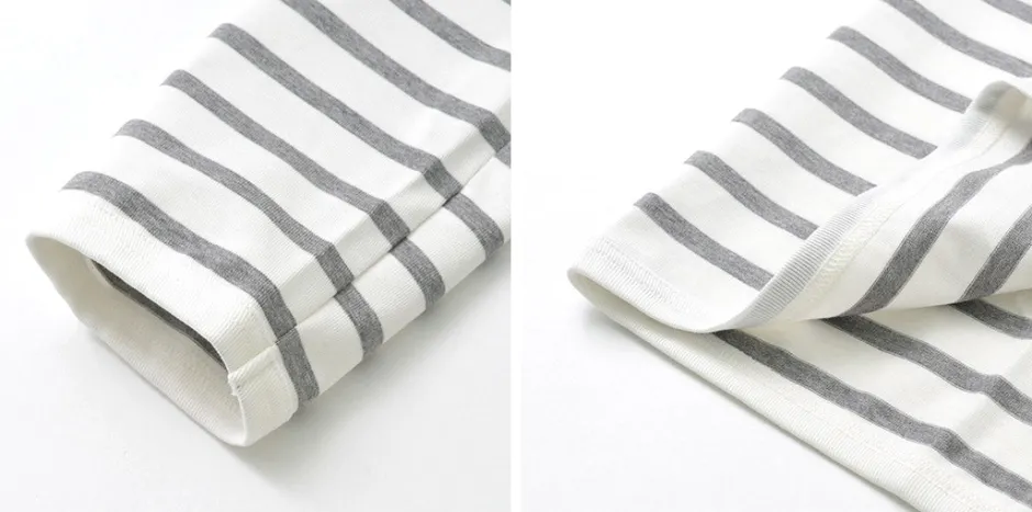 T-Shirts^RE MADE IN TOKYO JAPAN / Perfect Inner Giza Cotton Striped Crew Neck L/S T-Shirt