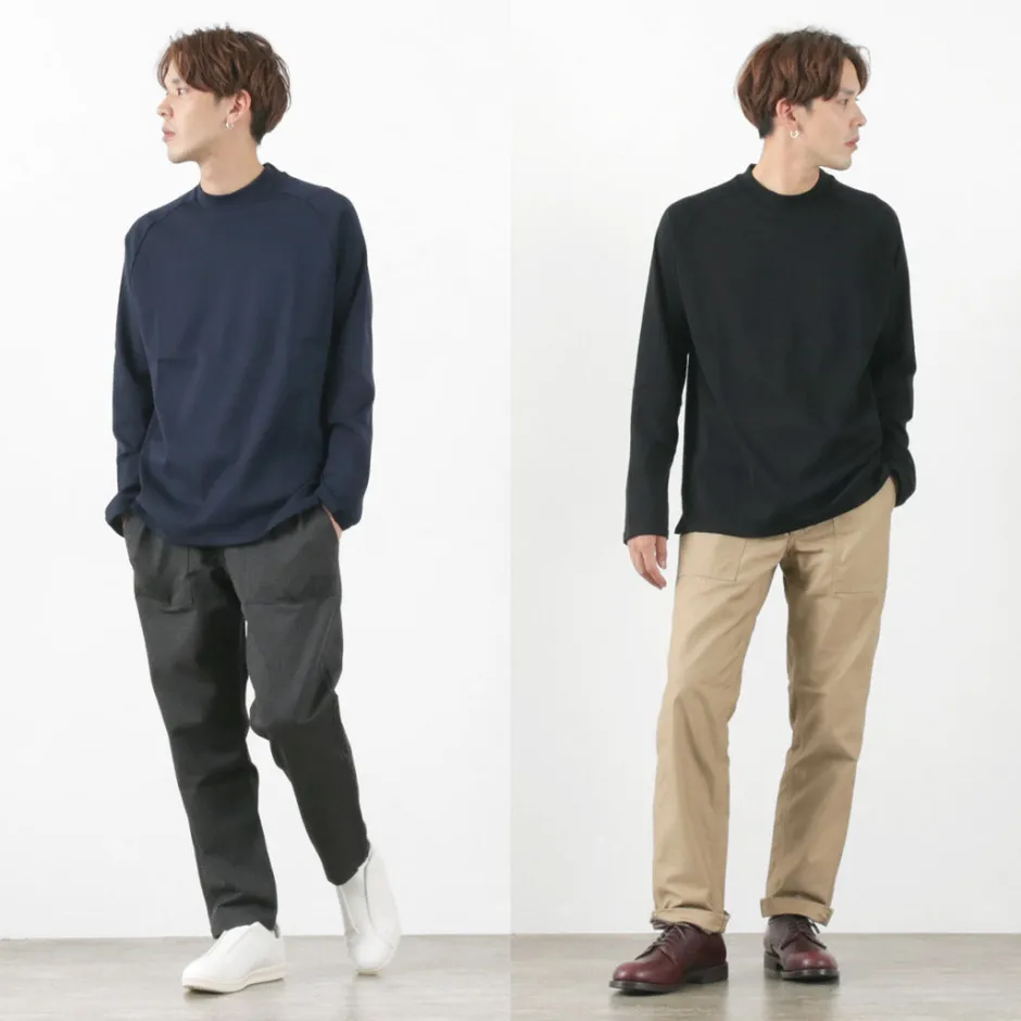 T-Shirts^RE MADE IN TOKYO JAPAN / Perfect Inner Giza Mock Neck Long Sleeve T-Shirt