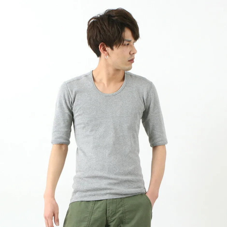 T-Shirts^RE MADE IN TOKYO JAPAN / Perfect Inner Half Sleeve U-Neck