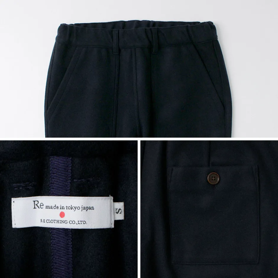 Trousers^RE MADE IN TOKYO JAPAN / Super 140 Wool Melton Easy Slacks navy