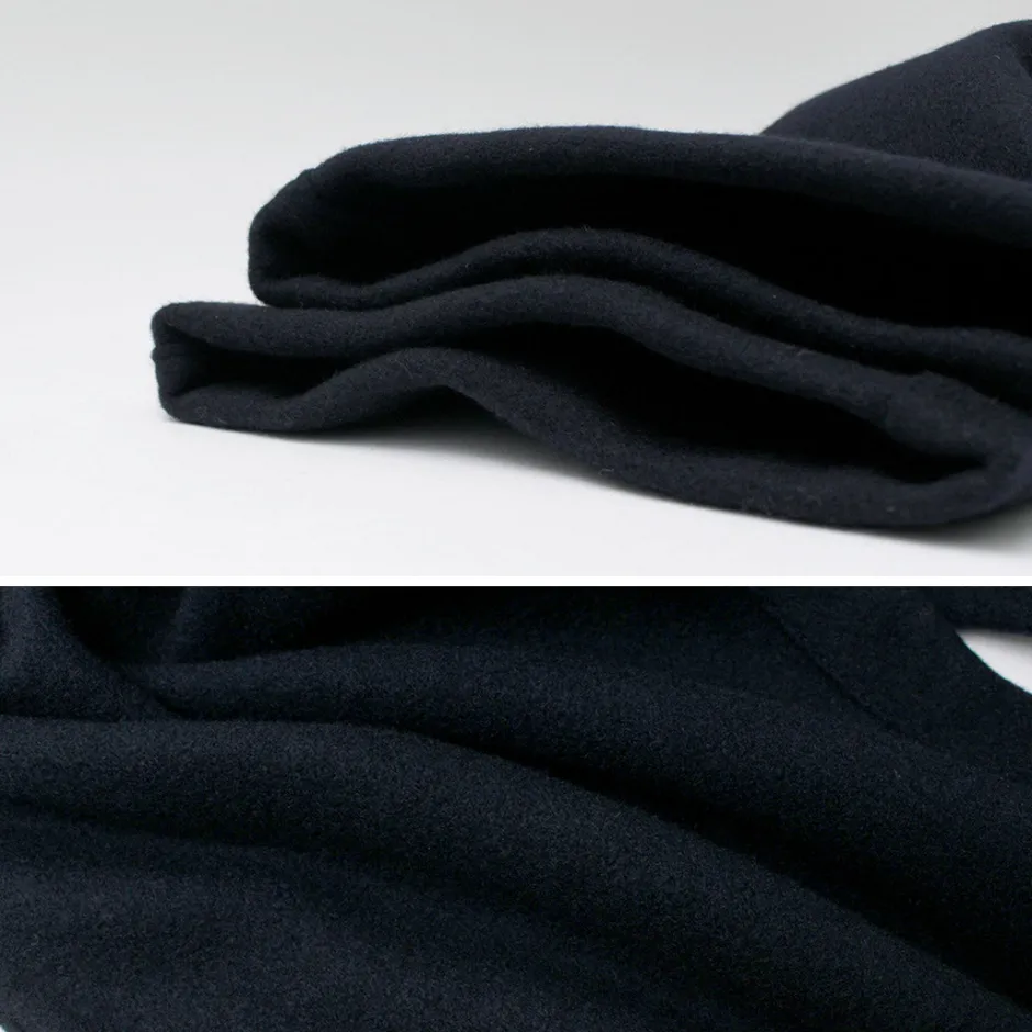 Trousers^RE MADE IN TOKYO JAPAN / Super 140 Wool Melton Easy Slacks navy