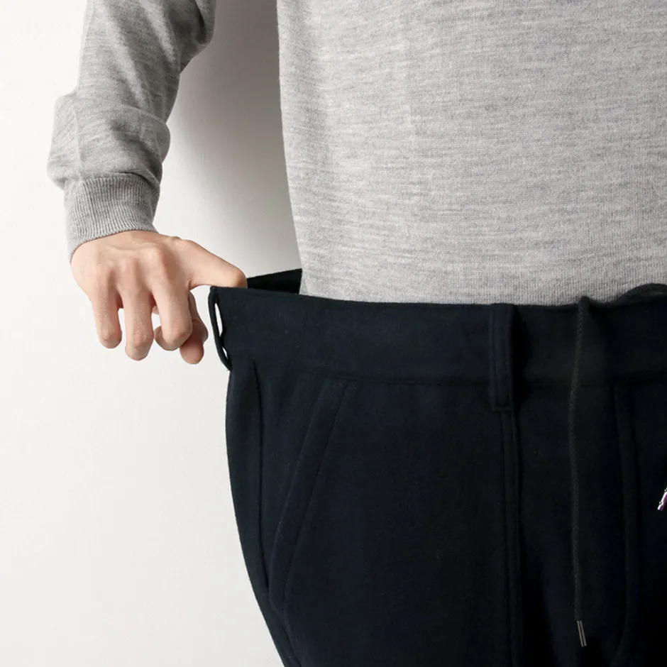 Trousers^RE MADE IN TOKYO JAPAN / Super 140 Wool Melton Easy Slacks navy