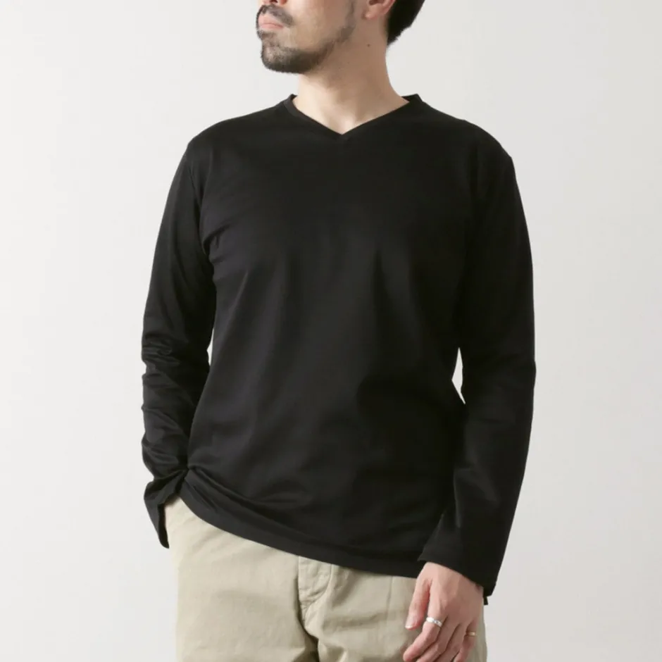 T-Shirts^RE MADE IN TOKYO JAPAN / Tokyo Made V-Neck Long Sleeve Dress T-Shirt 5721A-CT