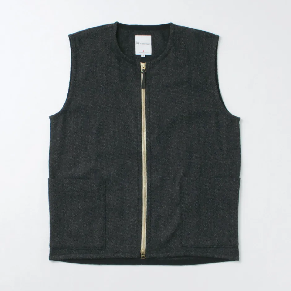 Vests^RE MADE IN TOKYO JAPAN / Wool Cashmere Kersey Crew Vest