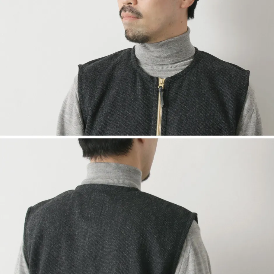 Vests^RE MADE IN TOKYO JAPAN / Wool Cashmere Kersey Crew Vest