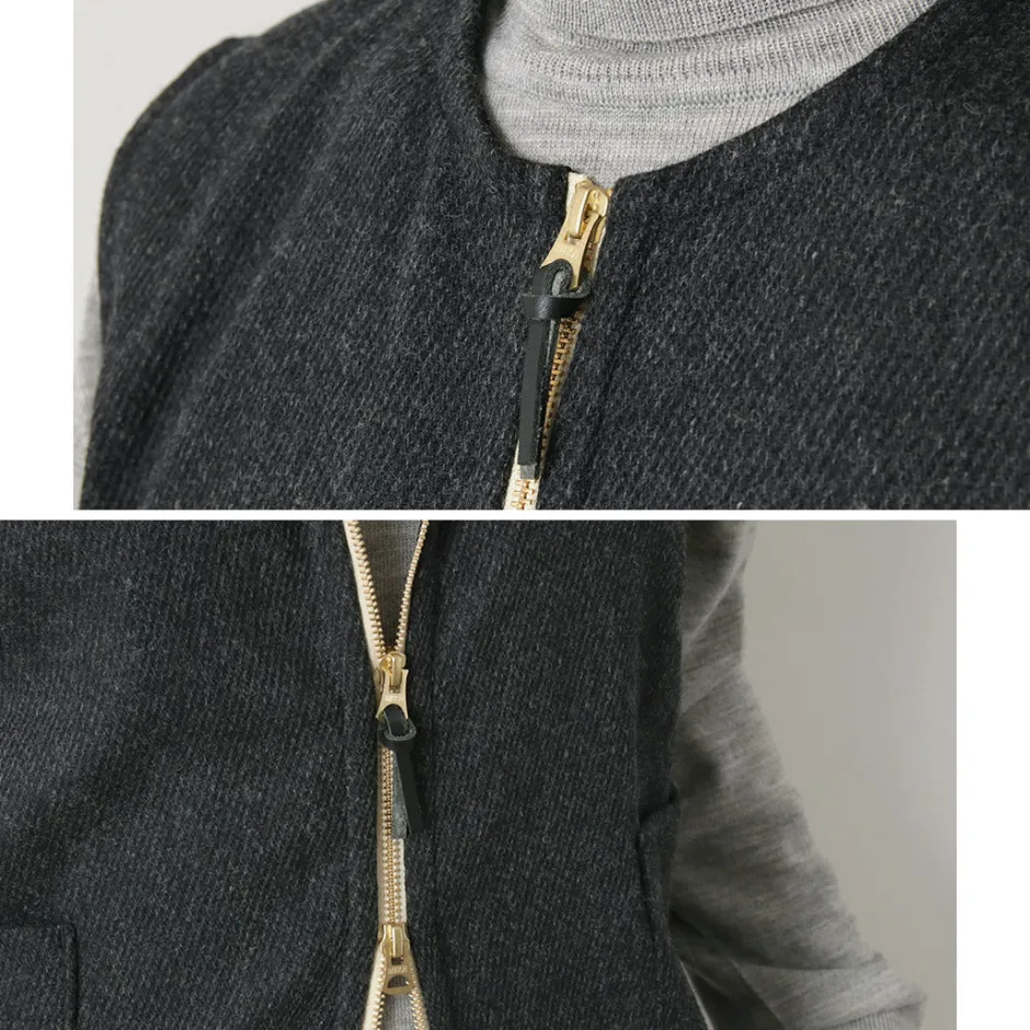 Vests^RE MADE IN TOKYO JAPAN / Wool Cashmere Kersey Crew Vest