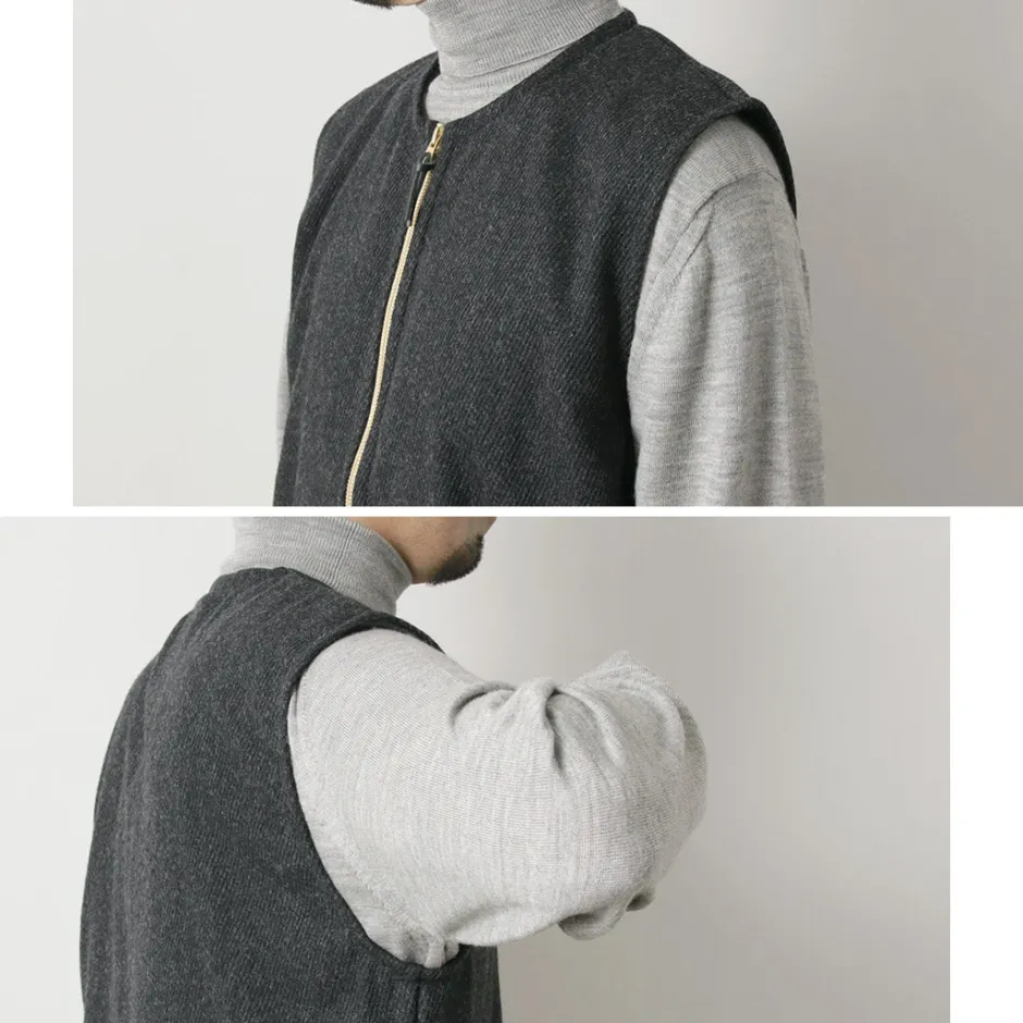 Vests^RE MADE IN TOKYO JAPAN / Wool Cashmere Kersey Crew Vest