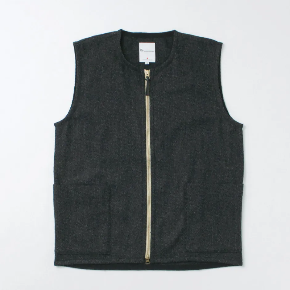 Vests^RE MADE IN TOKYO JAPAN / Wool Cashmere Kersey Crew Vest