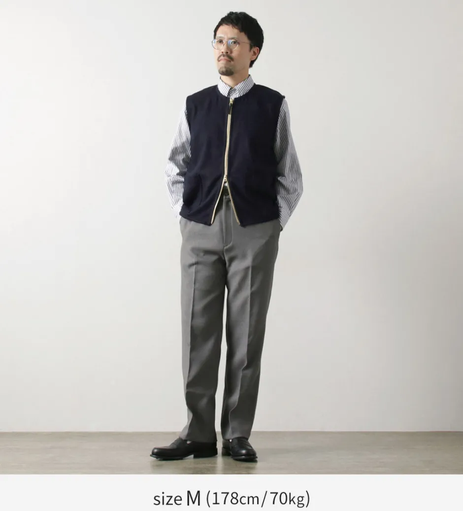 Vests^RE MADE IN TOKYO JAPAN / Wool Cashmere Kersey Crew Vest
