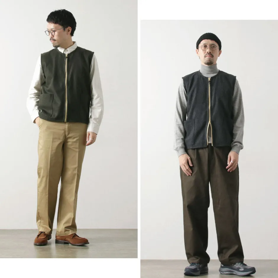 Vests^RE MADE IN TOKYO JAPAN / Wool Cashmere Kersey Crew Vest