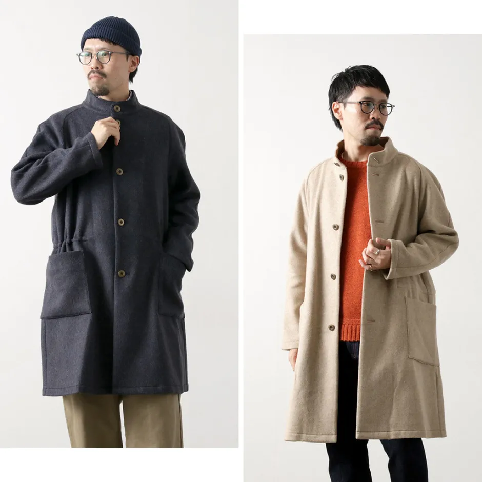 Coats^RE MADE IN TOKYO JAPAN / Wool Melton Stand Collar Coat