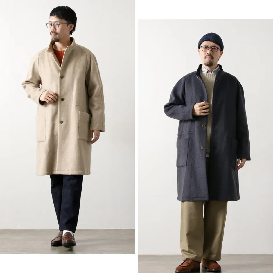 Coats^RE MADE IN TOKYO JAPAN / Wool Melton Stand Collar Coat
