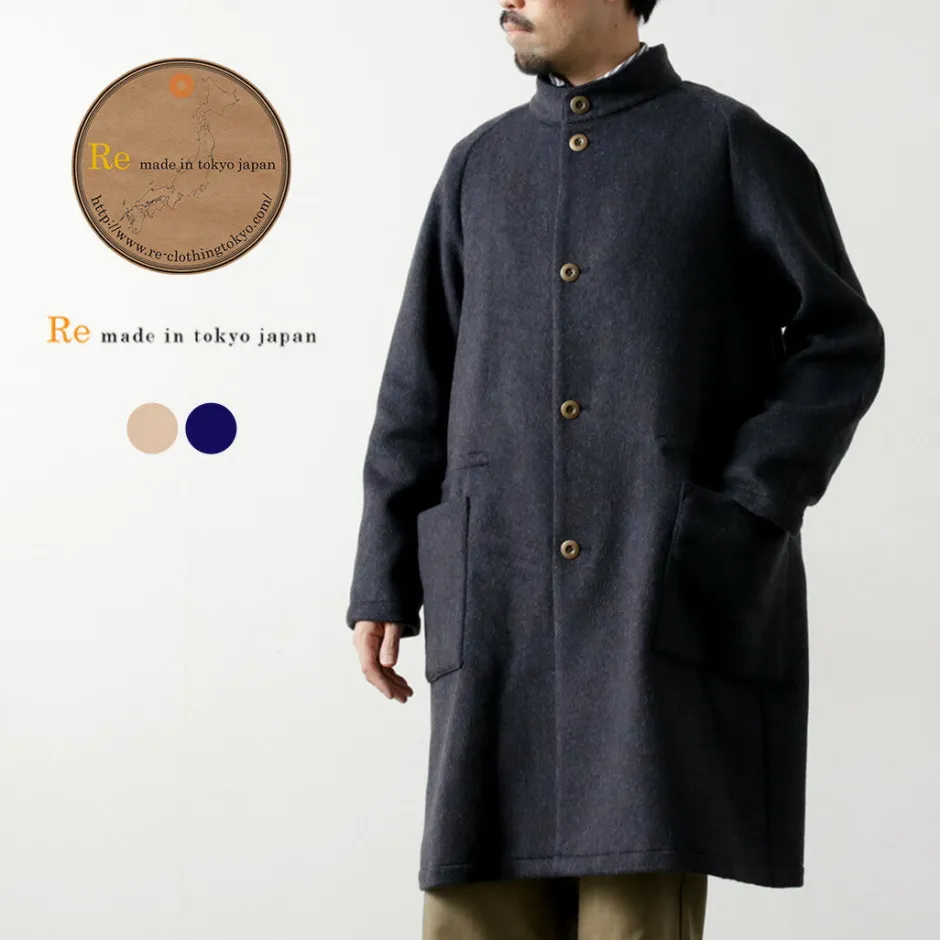 Coats^RE MADE IN TOKYO JAPAN / Wool Melton Stand Collar Coat