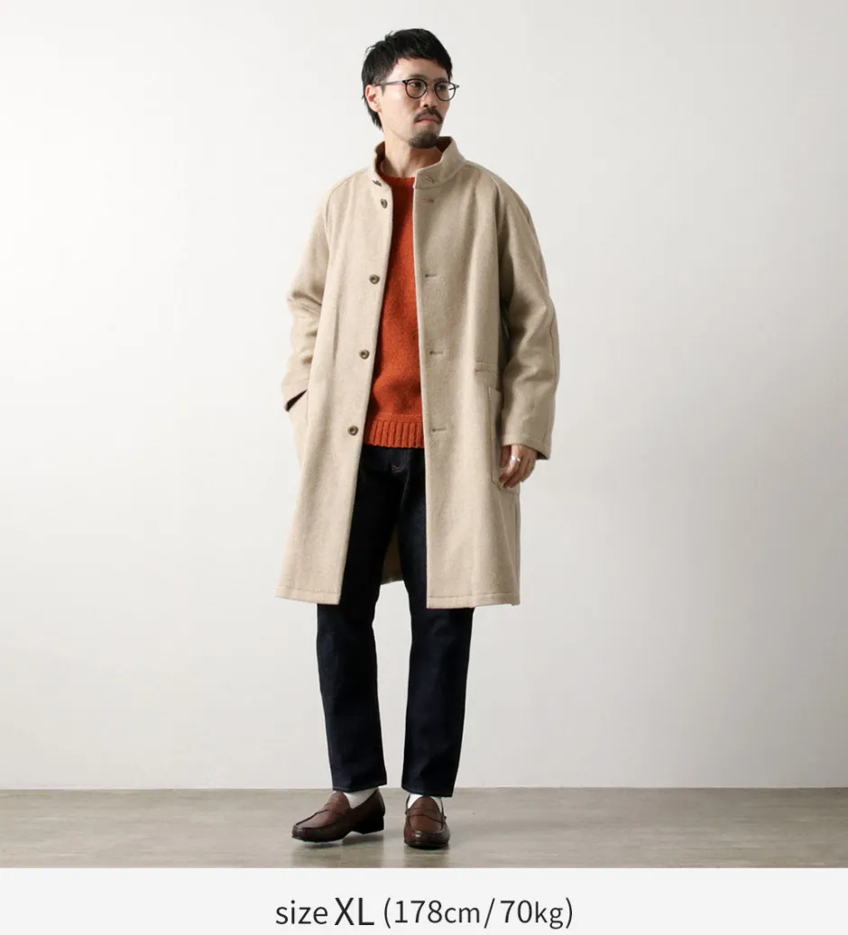 Coats^RE MADE IN TOKYO JAPAN / Wool Melton Stand Collar Coat