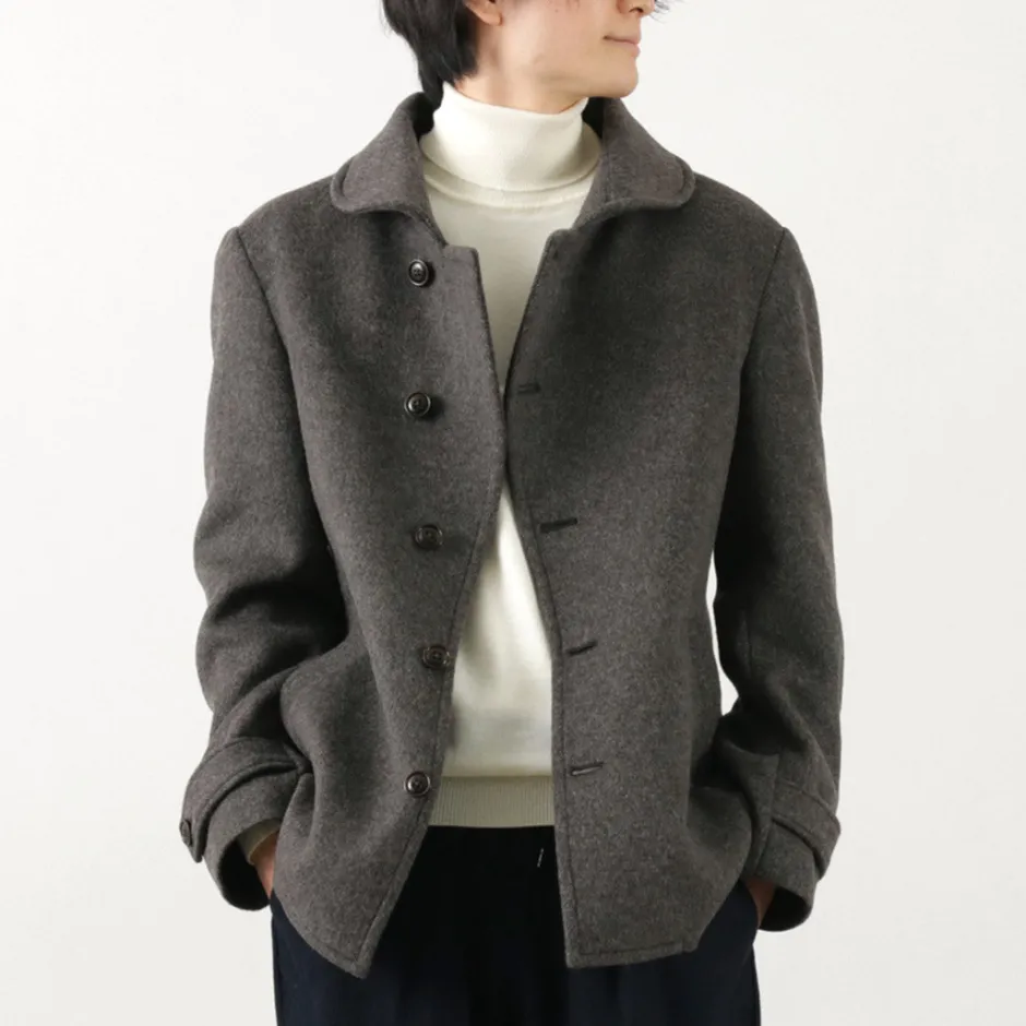 Coats^RE MADE IN TOKYO JAPAN / Wool Melton Stand Collar Pea Coat