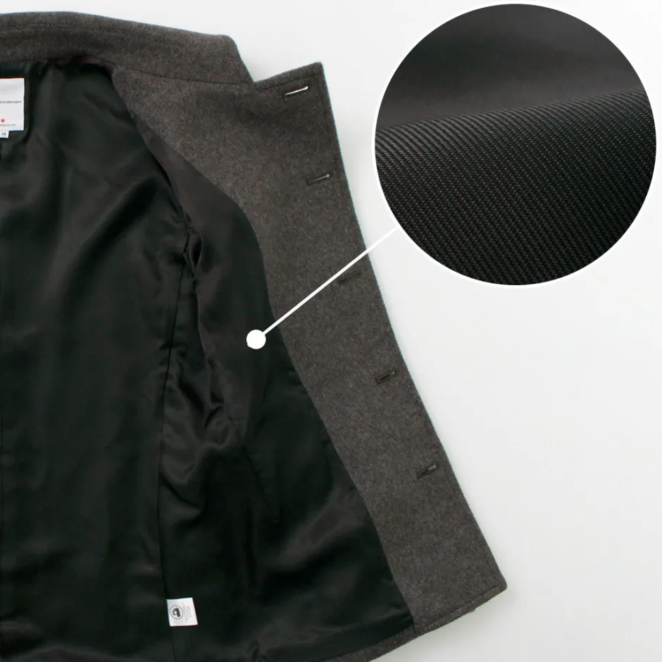 Coats^RE MADE IN TOKYO JAPAN / Wool Melton Stand Collar Pea Coat