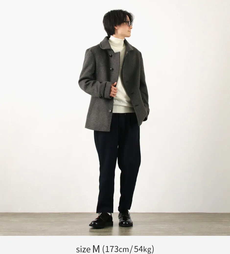 Coats^RE MADE IN TOKYO JAPAN / Wool Melton Stand Collar Pea Coat