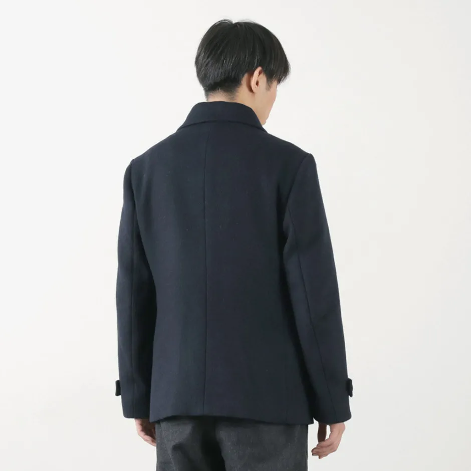 Coats^RE MADE IN TOKYO JAPAN / Wool Melton Stand Collar Pea Coat