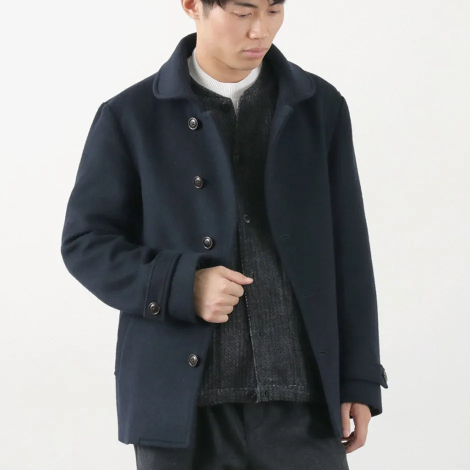 Coats^RE MADE IN TOKYO JAPAN / Wool Melton Stand Collar Pea Coat