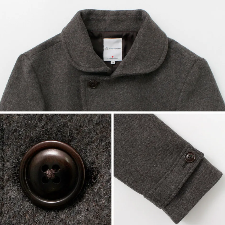 Coats^RE MADE IN TOKYO JAPAN / Wool Melton Stand Collar Pea Coat