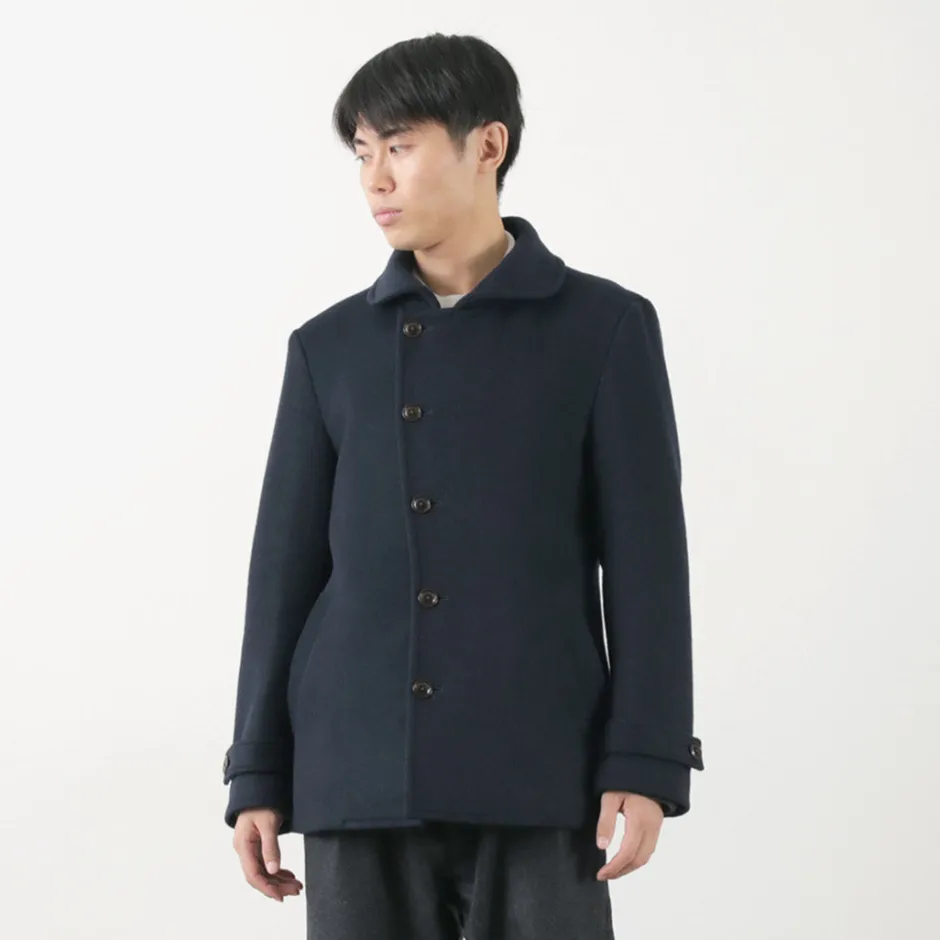 Coats^RE MADE IN TOKYO JAPAN / Wool Melton Stand Collar Pea Coat