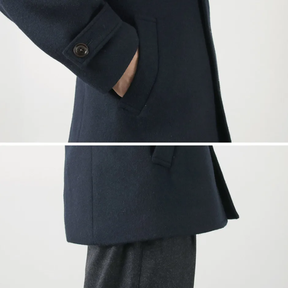 Coats^RE MADE IN TOKYO JAPAN / Wool Melton Stand Collar Pea Coat