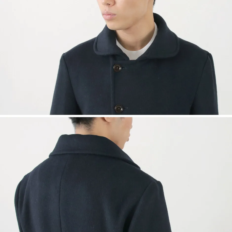 Coats^RE MADE IN TOKYO JAPAN / Wool Melton Stand Collar Pea Coat