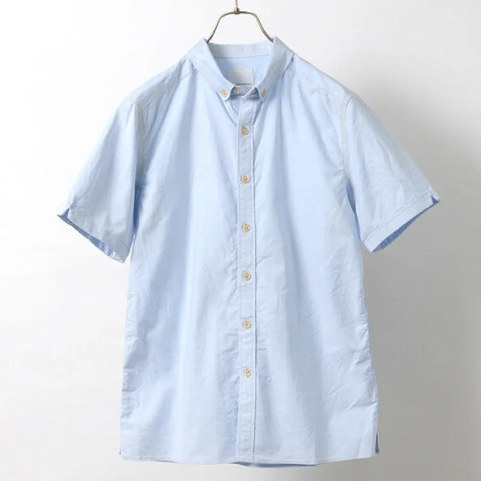 Shirts^RE MADE IN TOKYO JAPAN / Yellow Stitched Short Sleeve Button Down Shirt