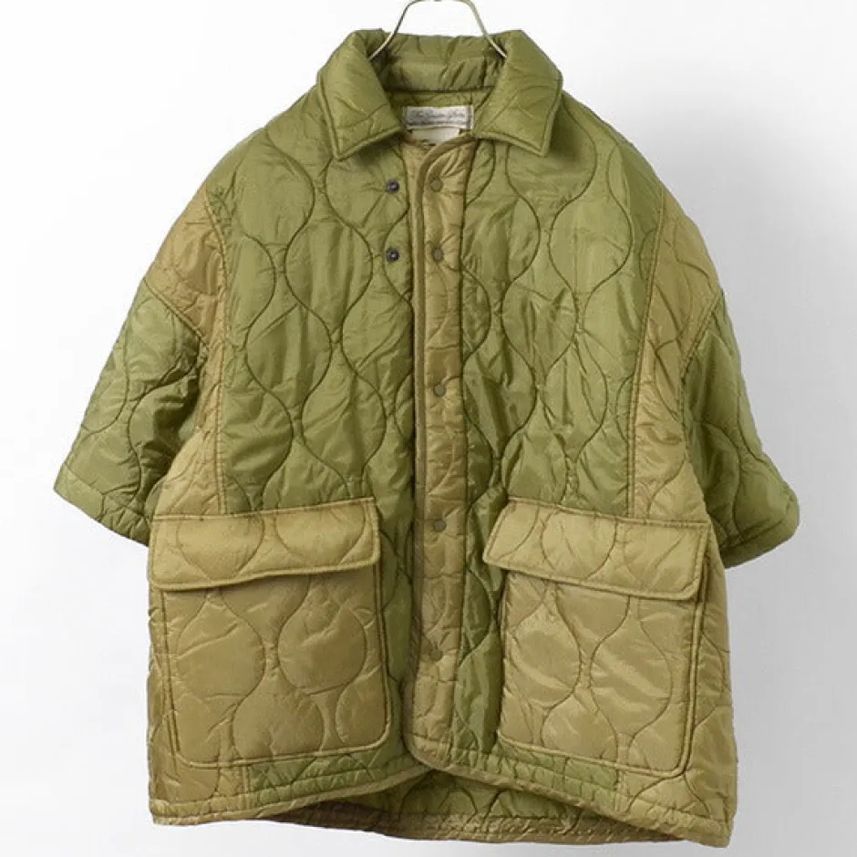 Jackets^REMI RELIEF / Military Ripstop Short Sleeve Quilted Shirt Jacket