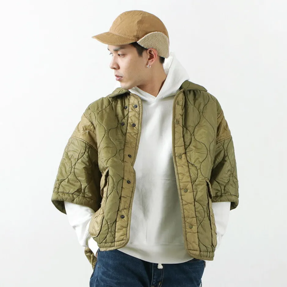 Jackets^REMI RELIEF / Military Ripstop Short Sleeve Quilted Shirt Jacket